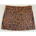 Free People We the Free Denim Skirt Zip It Up Brown Raw Hem Animal Print Mini 29