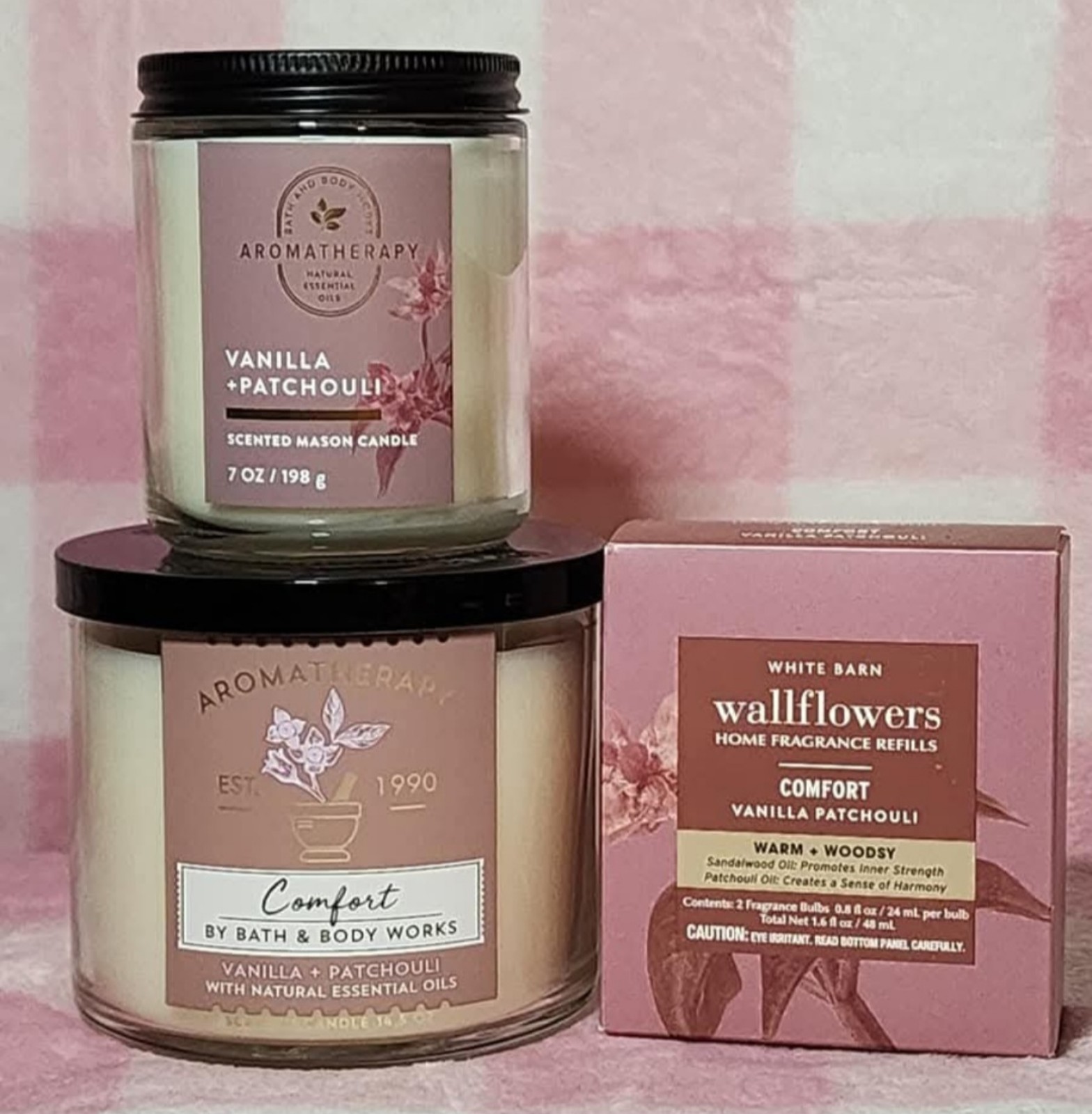 Bath & Body Works Aromatherapy Comfort Vanilla Patchouli Lot- NEW