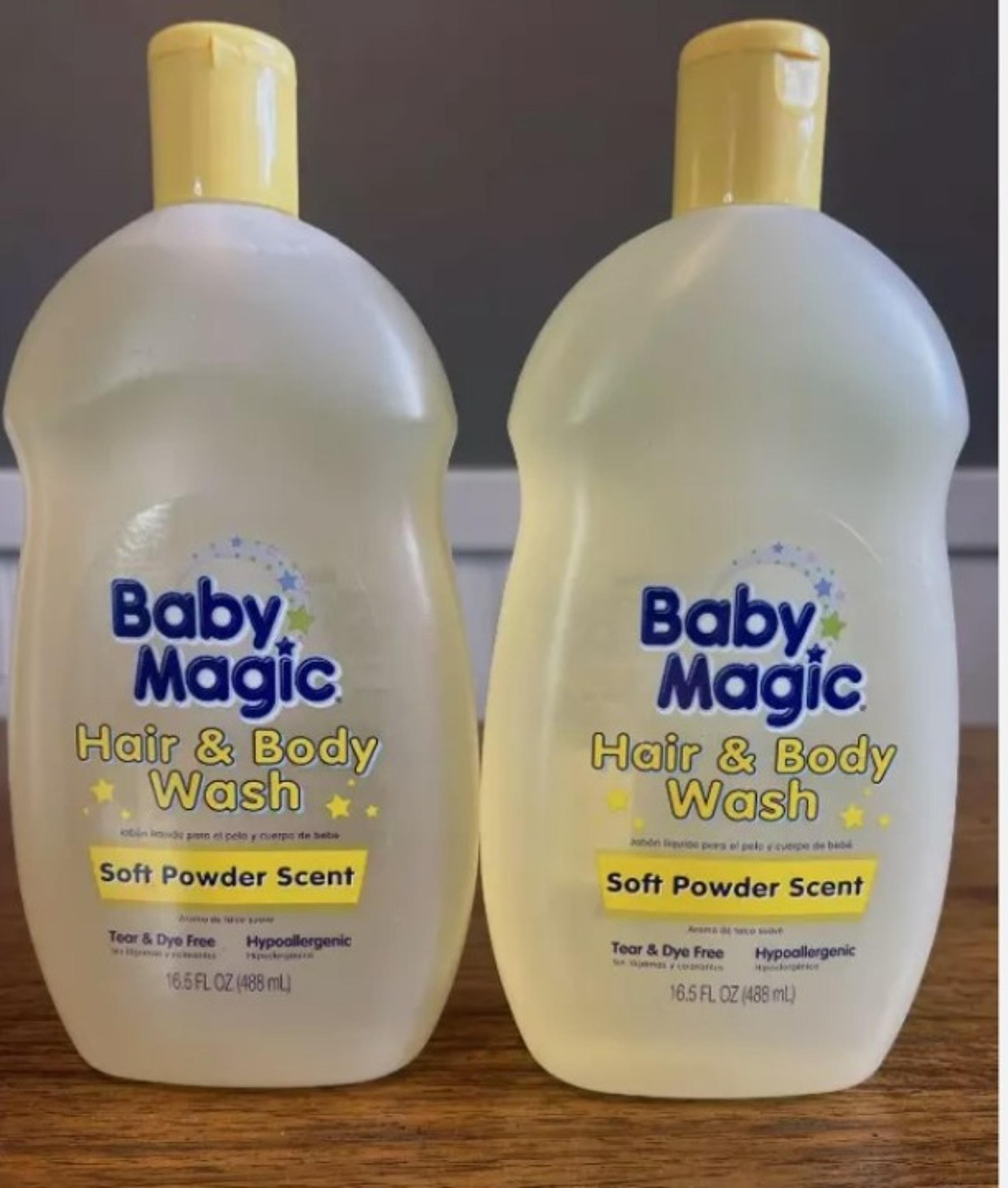 2 x Large Original Baby Magic Hair & Body Wash Soft Powder Scent 16.5 fl.oz. NEW