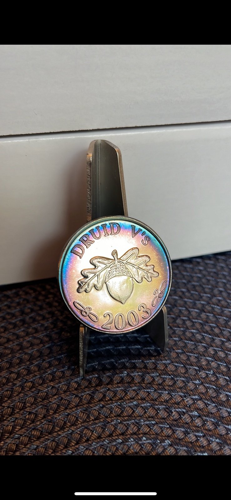 Toned 2003 Druid Mardi Gras Doubloon .999