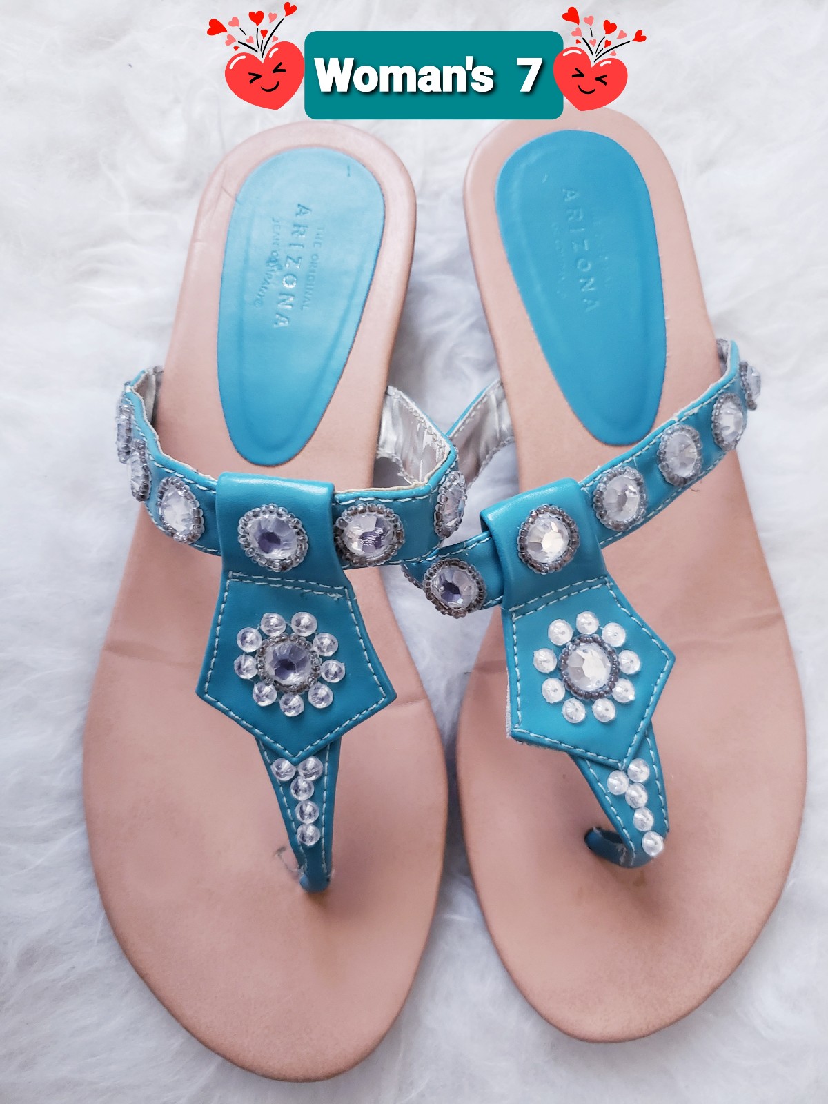 Arizona Jean Company Rhinestone Sandals for Women Mercari