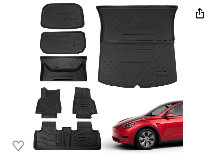Xipoo Tesla Model Y Floor Mats 2020-2023 Four Trunk
