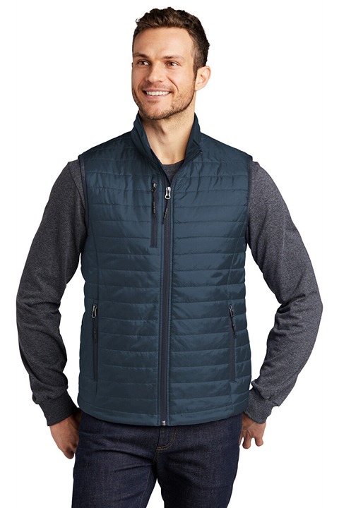 Port Authority Packable Puffy Vest w/Pockets J851 Navy Blue 2XL Unisex Outerwear