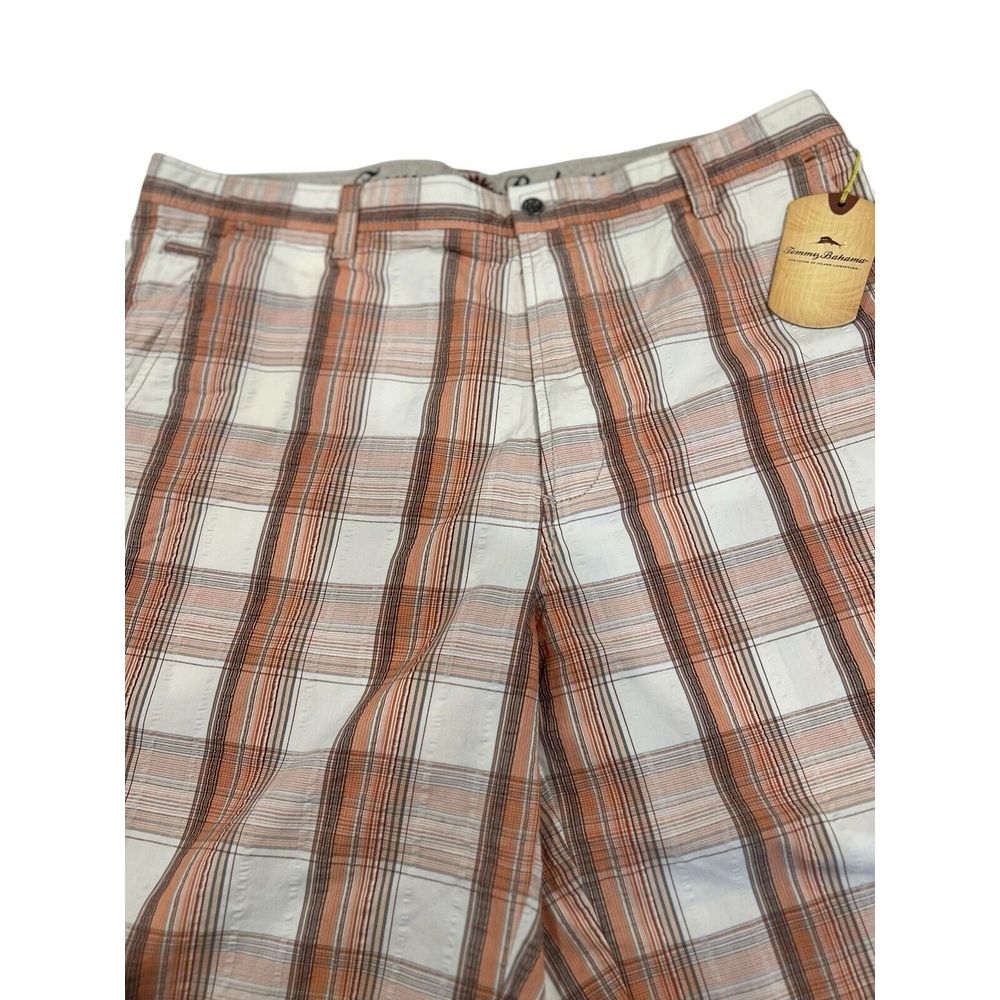 Tommy Bahama My Rum Bar Plaid Shorts Size 38 Samoa Men's NEW 10.5 Inch Inseam