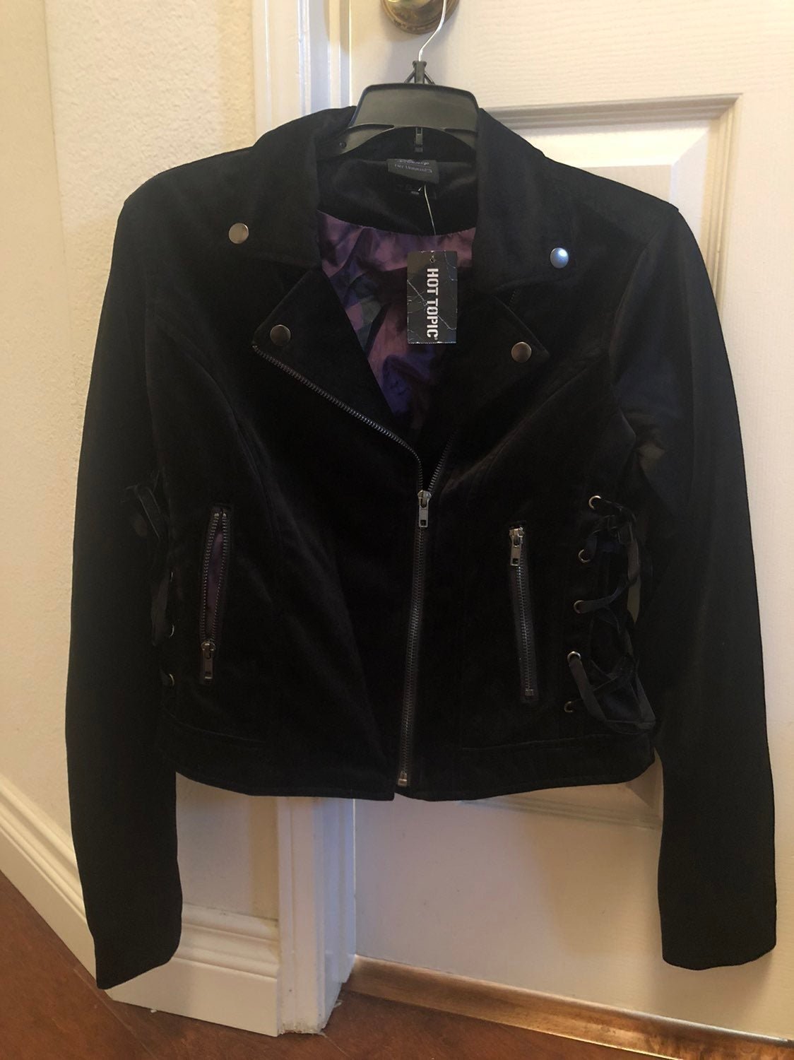 Her Universe Disney Maleficent Evil Mistress Velvet Motorcycle Jacket
