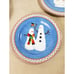 Oneida Sakura Snowman Salad Plate 8 Christmas Debbie Mumm Blue x4 Holiday