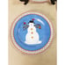 Oneida Sakura Snowman Salad Plate 8 Christmas Debbie Mumm Blue x4 Holiday