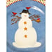 Oneida Sakura Snowman Salad Plate 8 Christmas Debbie Mumm Blue x4 Holiday