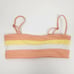 L*Space Rebel Stripe Bikini Top in Orange Size Medium NWT