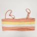 L*Space Rebel Stripe Bikini Top in Orange Size Medium NWT