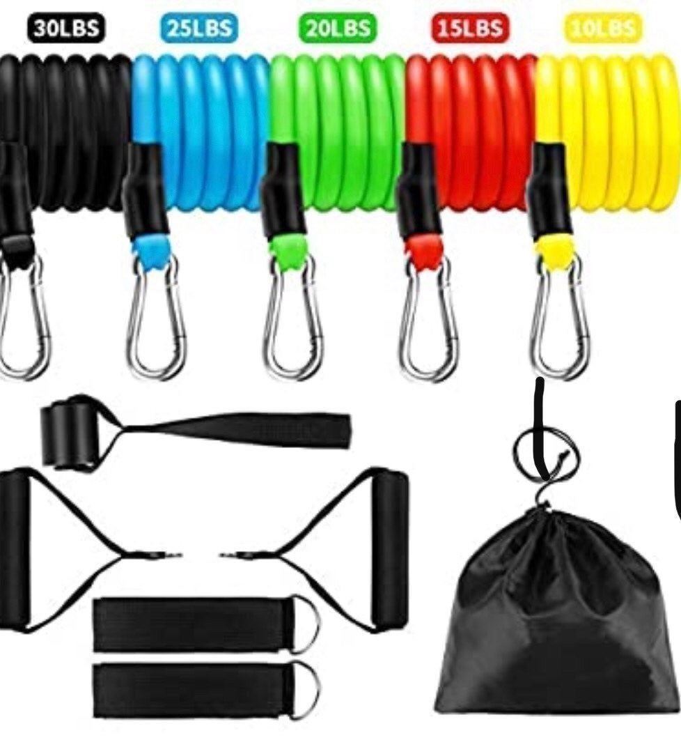 Workout resistance bands set of 12