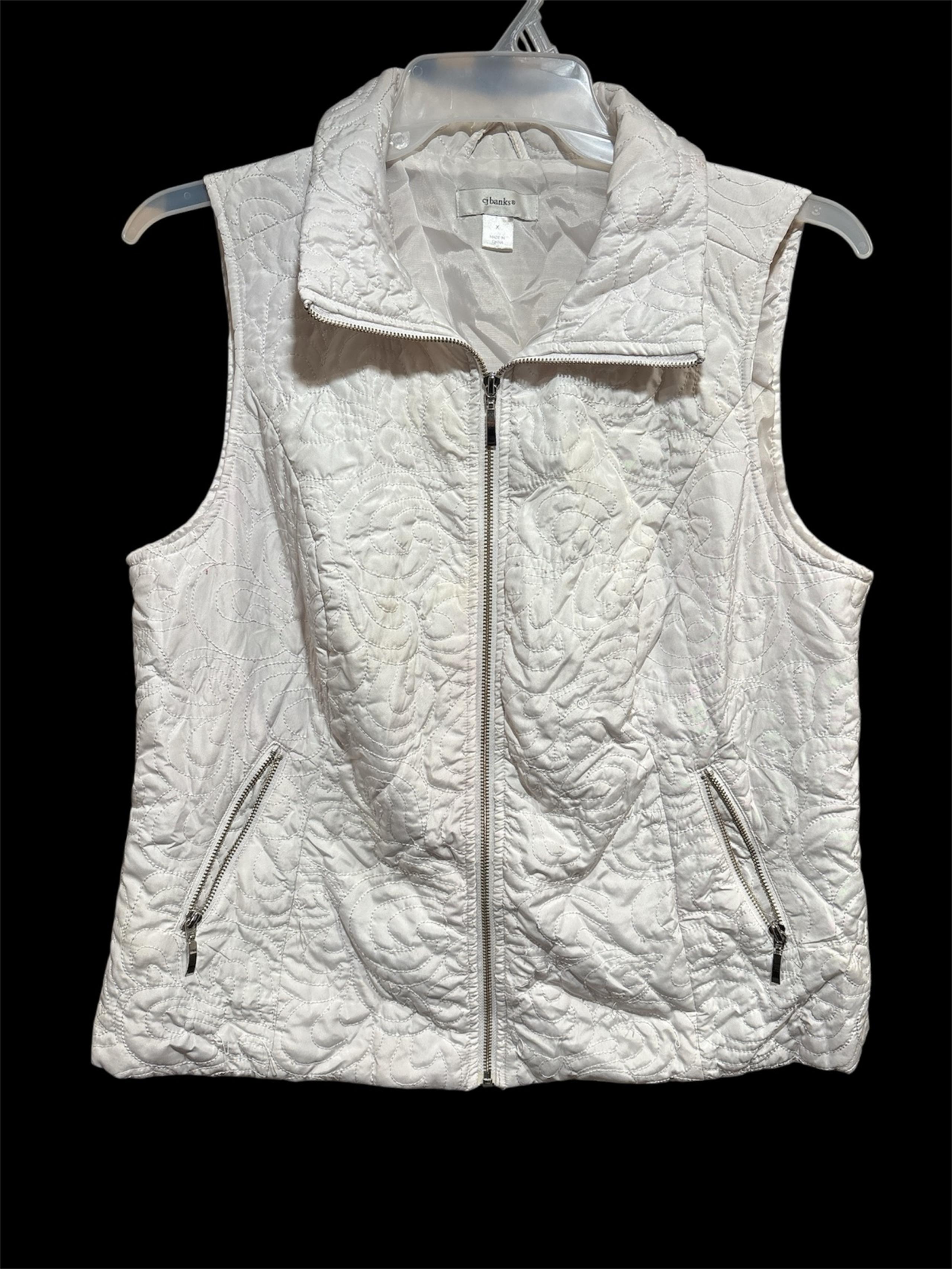 Women’s plus size white vest