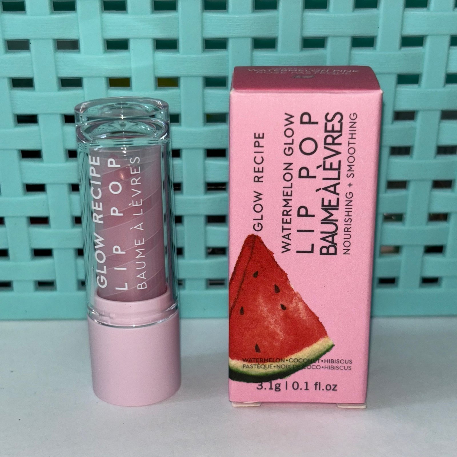 Glow Recipe WATERMELON GLOW LIP POP New in Box 2.1g/0.1 fl. oz Lip Balm Scrub