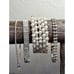 Lot of Four Vintage Pearl Rhinestone Silver Tone Bracelets