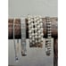 Lot of Four Vintage Pearl Rhinestone Silver Tone Bracelets