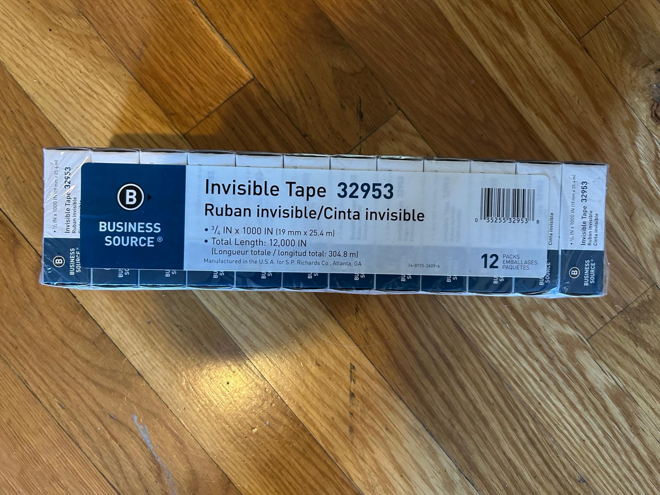 Invisible Tape 12 Pack Lot-NIB