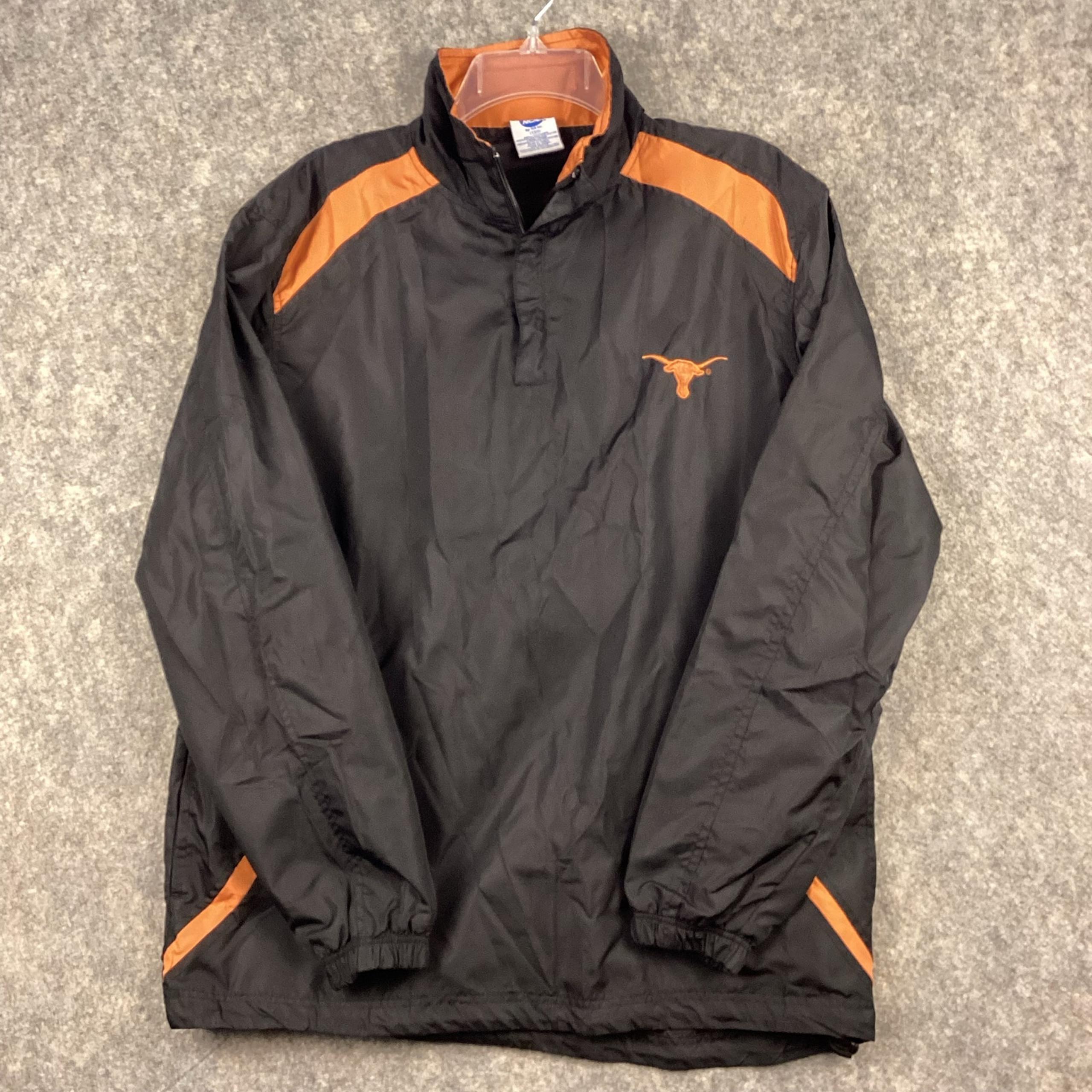 Texas Longhorns Lightweight 1/4 Zip Pullover Black Burnt Orange Size Small 591