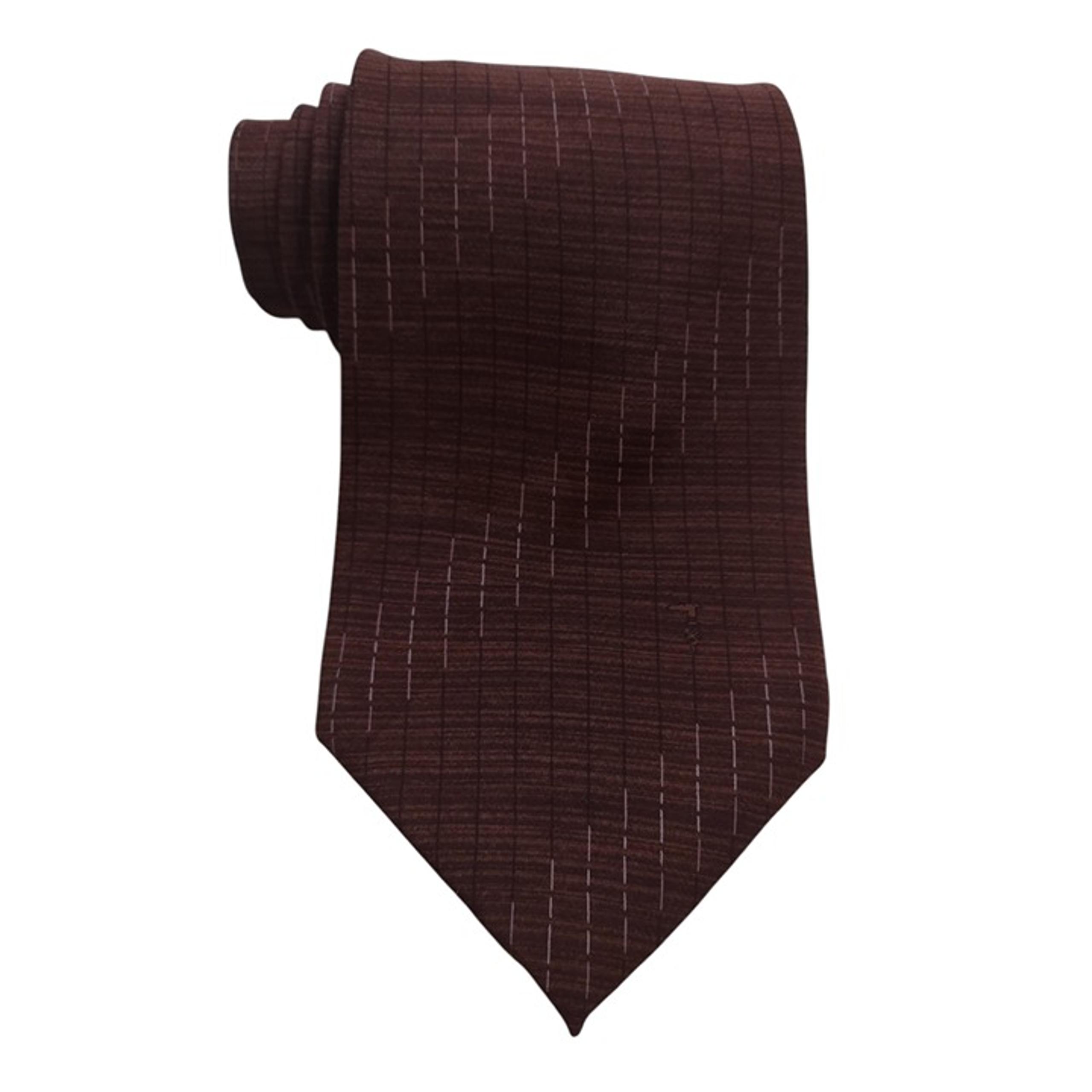 TRUSSARDI Men Brown 100% Silk Necktie Designer Made in Italy
