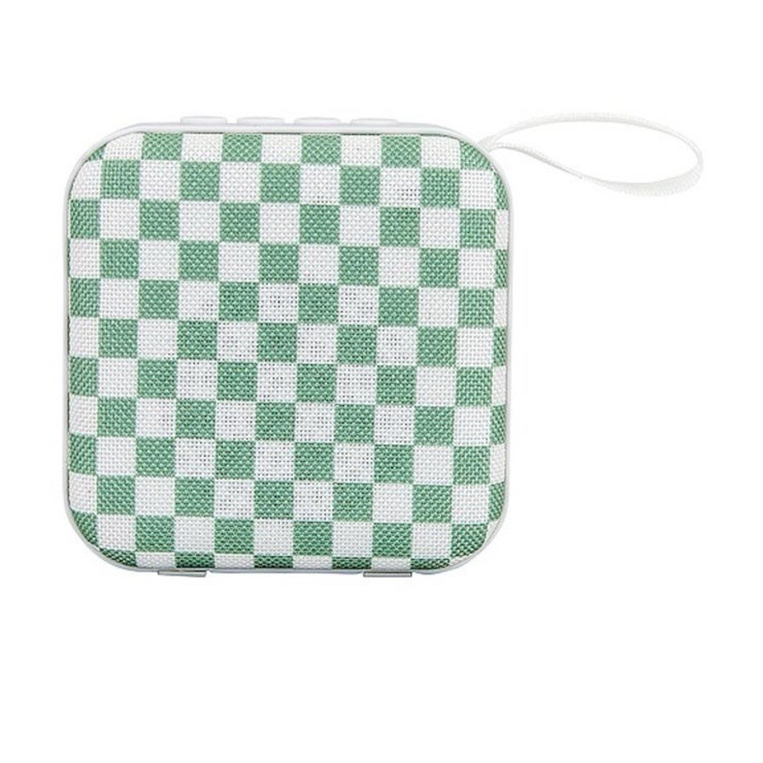 Travel Speaker in Green Checkerboard Sunnylife