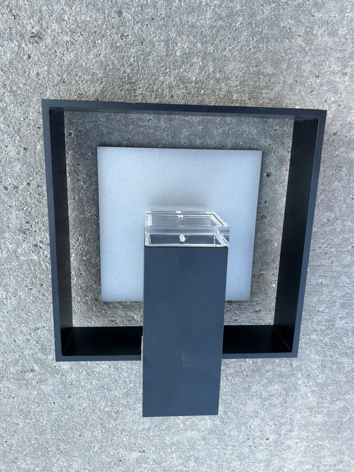 Hubbardton Forge Shadow Box Outdoor Sconce in Coastal Black and Silver 302603