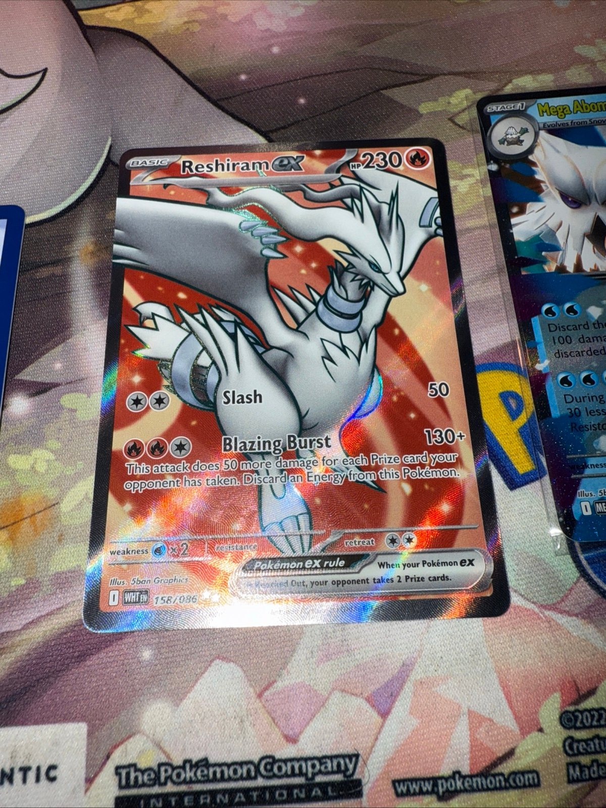 Reshiram EX 158/086 Black Bolt White Flare Ultra Rare Card