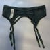 Victoria ’s Secret black polka dot garter belt size L