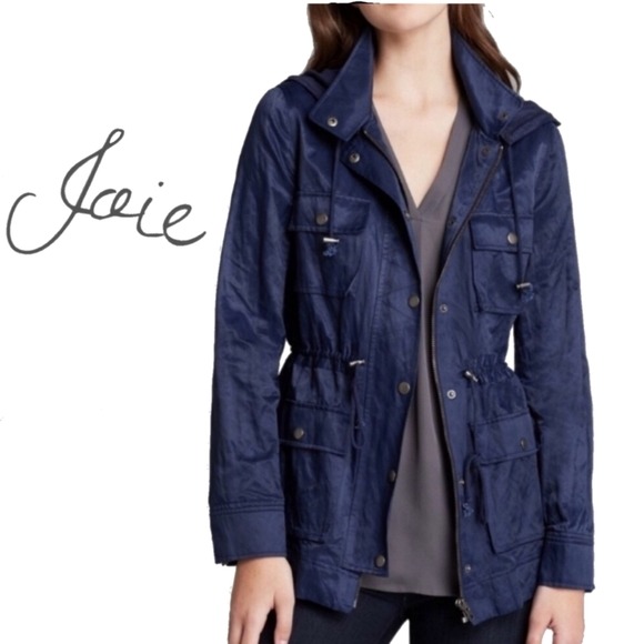 JOIE Navy Vera Jane Utility Jacket