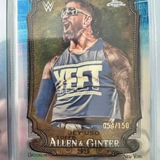 WWE Topps Chrome 2025 Jey Uso Blue Refractor Allen & Ginter /150