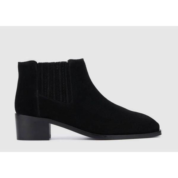 AQUATALIA Rosalin Black Suede Boot Size 7