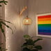 Bamboo Lantern Plug in Wall Sconces Wicker Wall Lamp