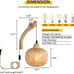 Bamboo Lantern Plug in Wall Sconces Wicker Wall Lamp