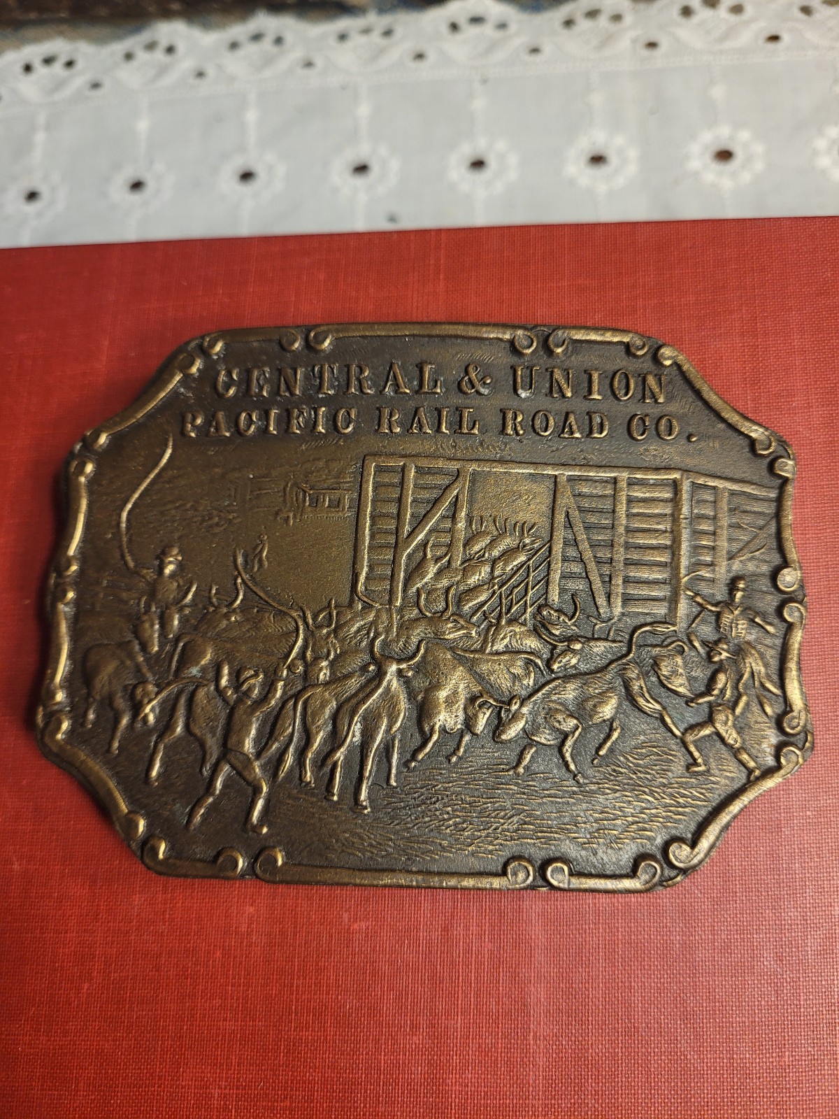 Vintage Center & Union Pacific Railroad Co Belt Buckle Collectable Accessories