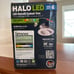 Halo LED 4” retrofit eyeball trim dimmable 3000k 35* tilt