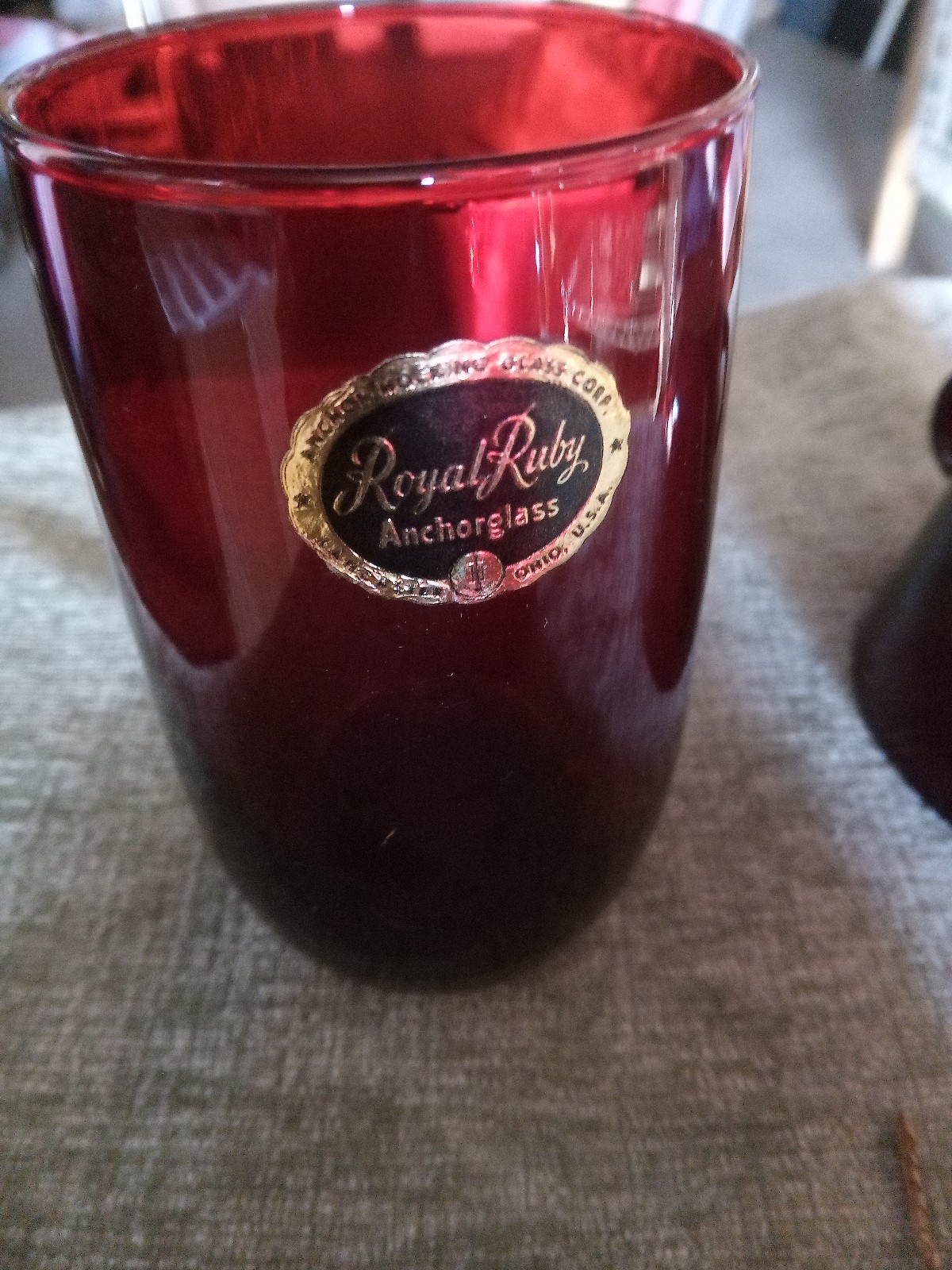 Vintage Ruby Red Depression Glass