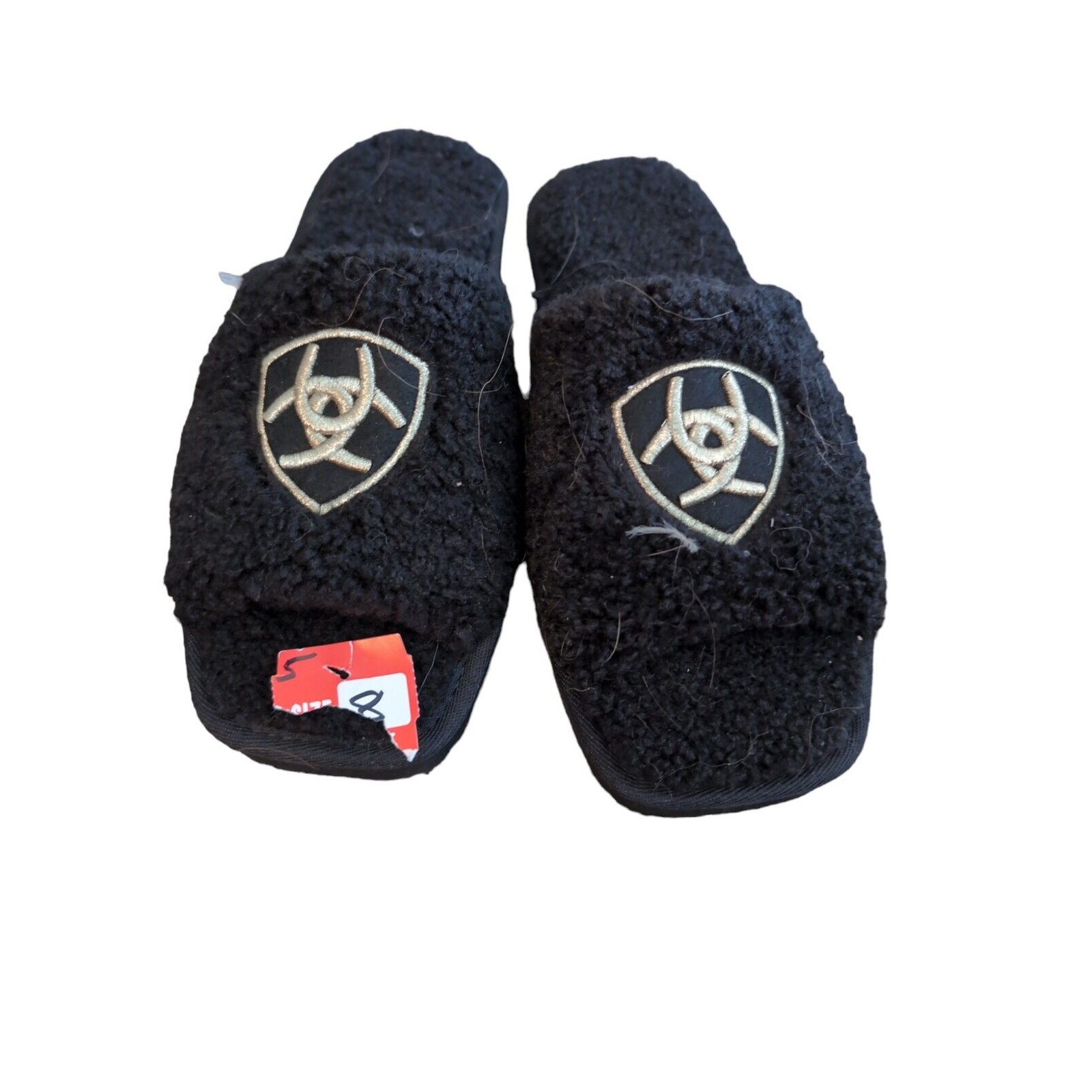 Ariat Cozy Slippers, Black, Women Size 8, Sandals/Slides Style, Polyester