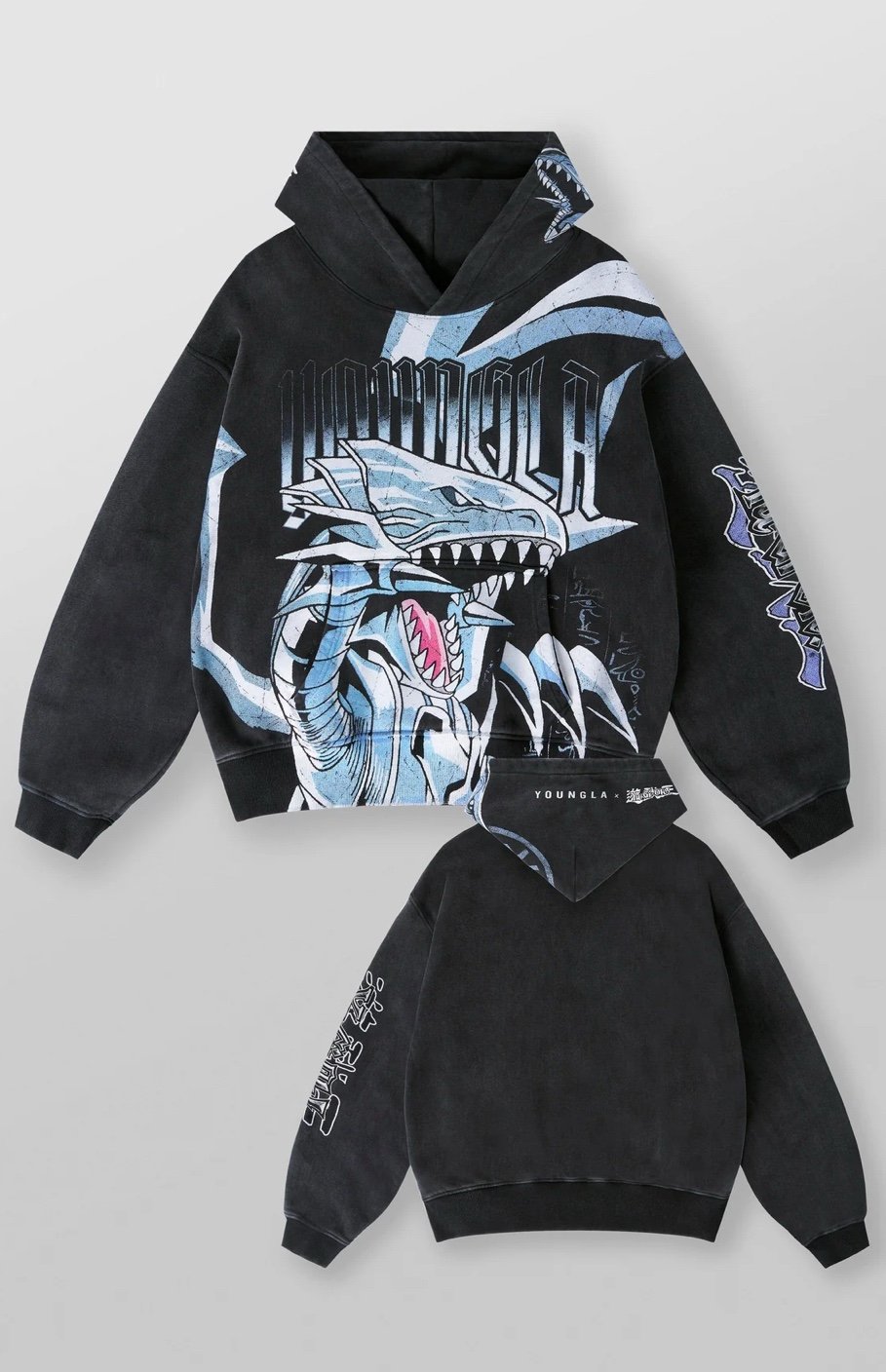 YOUNGLA X BLUE EYES WHITE DRAGON HOODIE