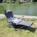 Folding1pc Foldable Camping Chair, Portable Lawn Chair With Cup Holder And Headr