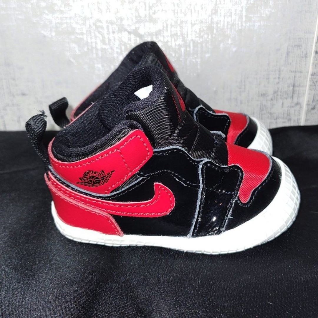 Nike Air Jordan 1 Crib Bootie Patent Bred