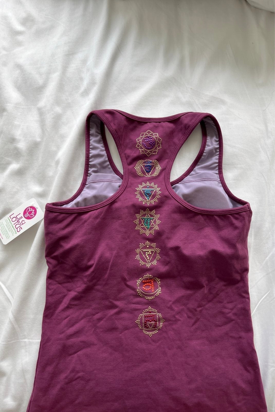 NWT Lily Lotus Chakra Studio Tank Magenta L Large