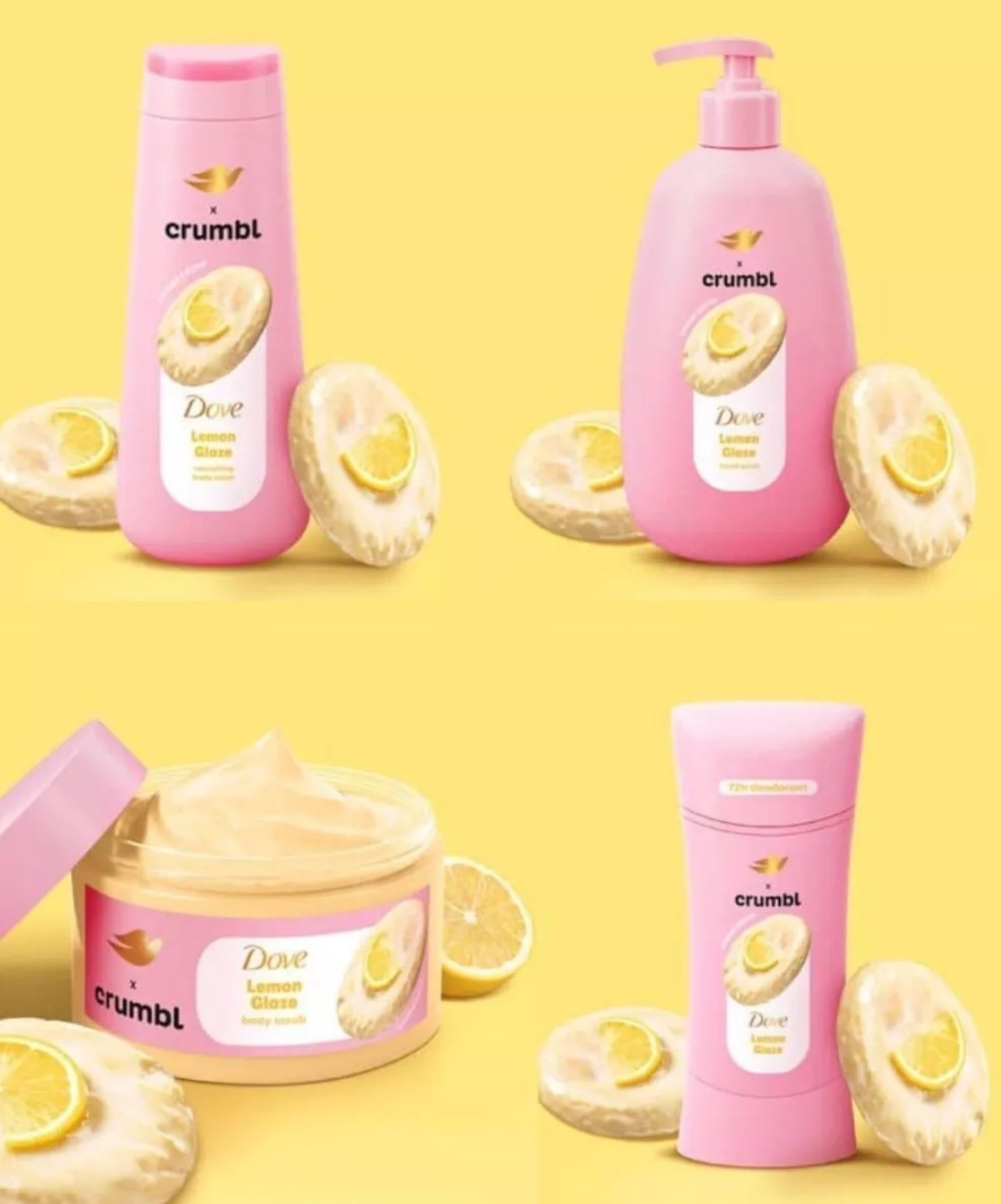 Dove x Crumbl Lemon Glaze bundle