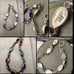 Vintage Sterling MultiStone Mexico Southwestern Teardrop Toggle Clasp Bracelet