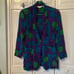 100% Silk Sunny Leigh Vintage Floral print blazer - Size S