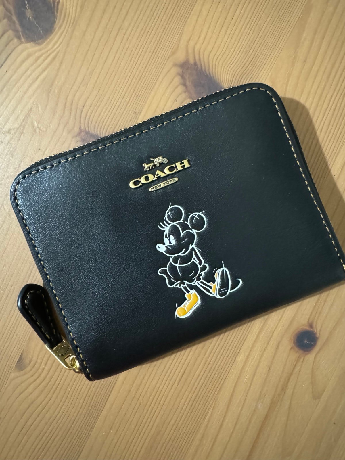 Coach Disney X Coach Small Zip Around Wallet With Disney Motif