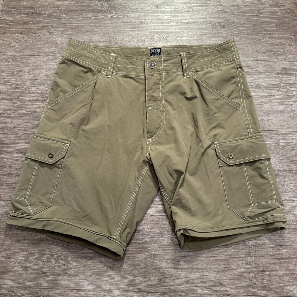 Kuhl Shorts Mens 34 Brown Renegade Nylon Hiking Camping Outdoors Utility Cargo