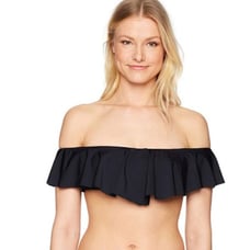 Trina Turk Off Shoulder Ruffle Bandeau Bikini Top