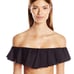 Trina Turk Off Shoulder Ruffle Bandeau Bikini Top