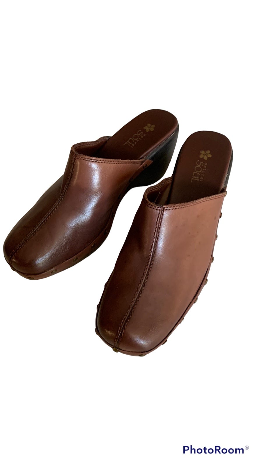 Natural sole clogs size 9