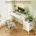 Computer Desk With Charging Station