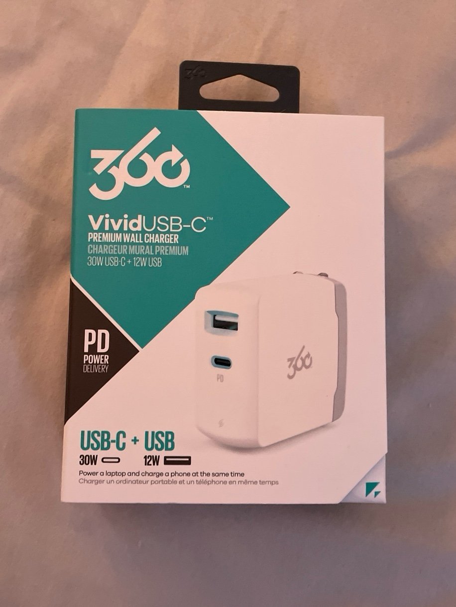 Vivid 30W USB-C and USB Premium Wall Charger