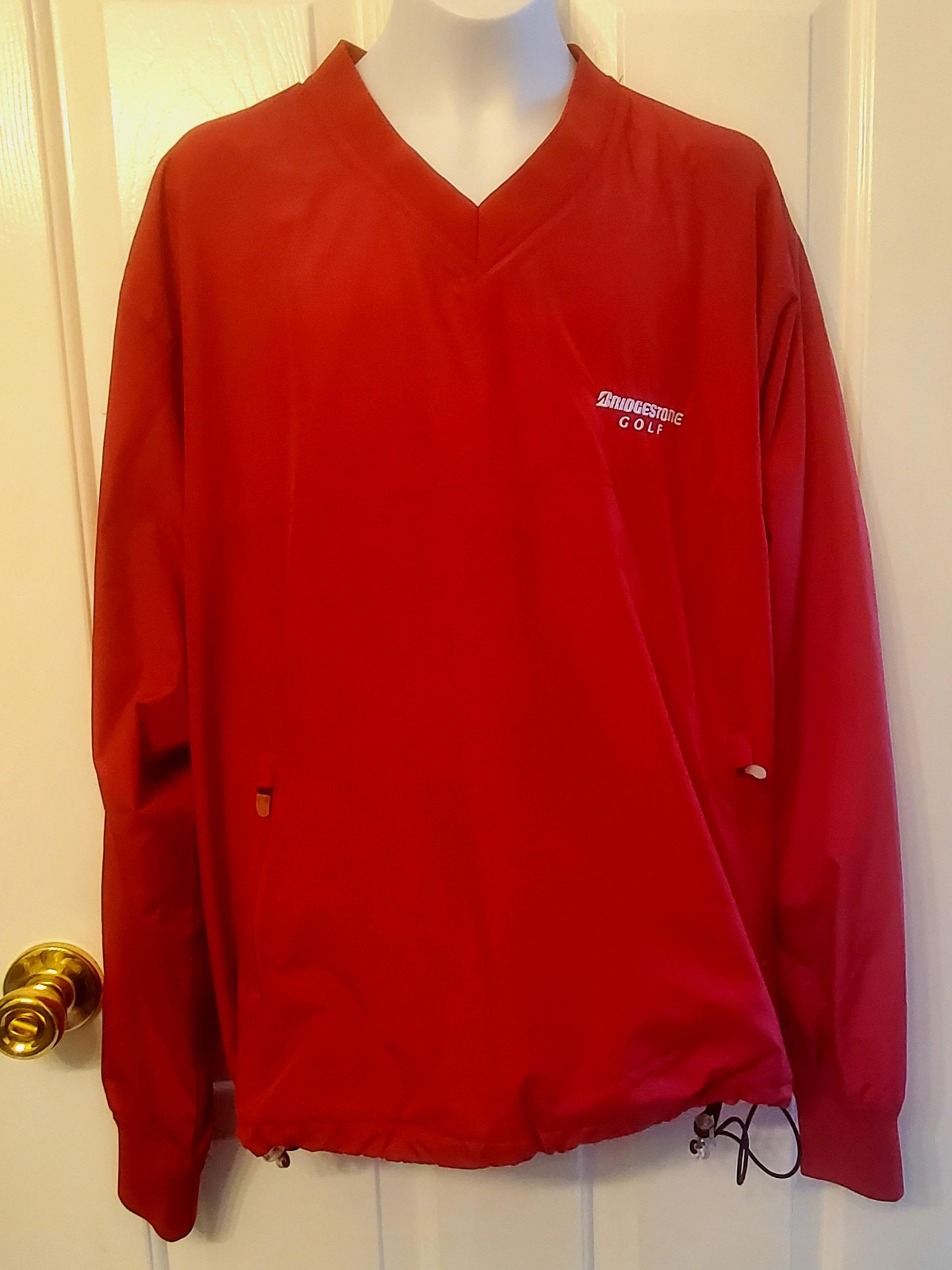 Antigua Golf Pullover Windbreaker Mens Size Small Bridgestone Logo Lined